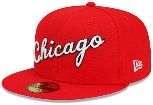 Chicago Bulls New Era 2021/22 City Edition Alternate 59FIFTY Fitted Hat - Red