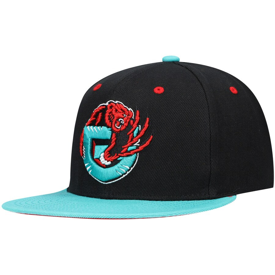 Men's Mitchell & Ness Black/Turquoise Vancouver Grizzlies Hardwood Classics Reload 2.0 Snapback Hat