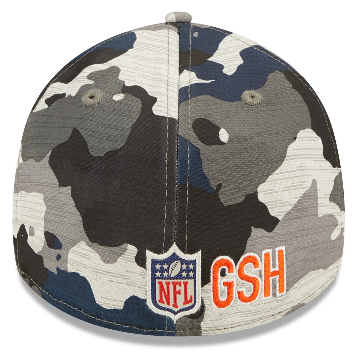 Men's Chicago Bears New Era Camo 2022 NFL Training Camp Official Script 39THIRTY Flex Hat