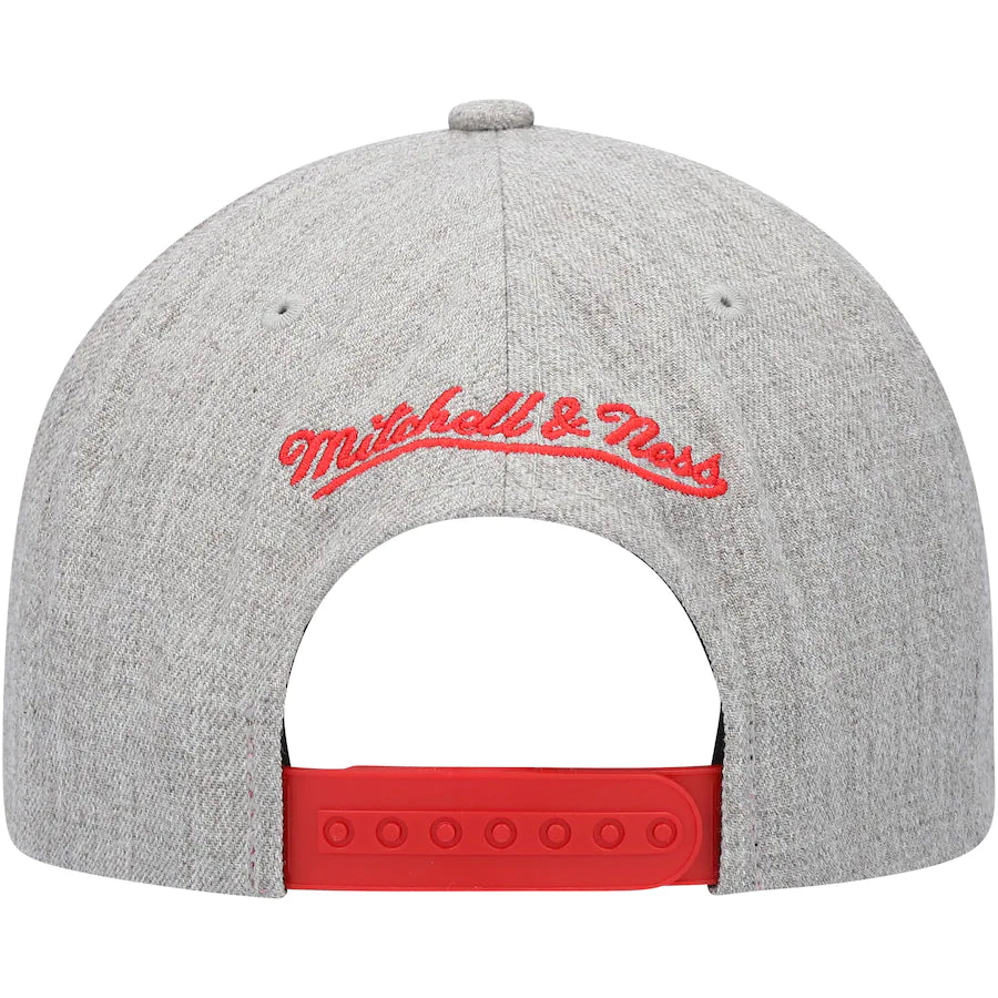 Houston Rockets Gray Heather 2.0 Mitchell & Ness Snapback Hat