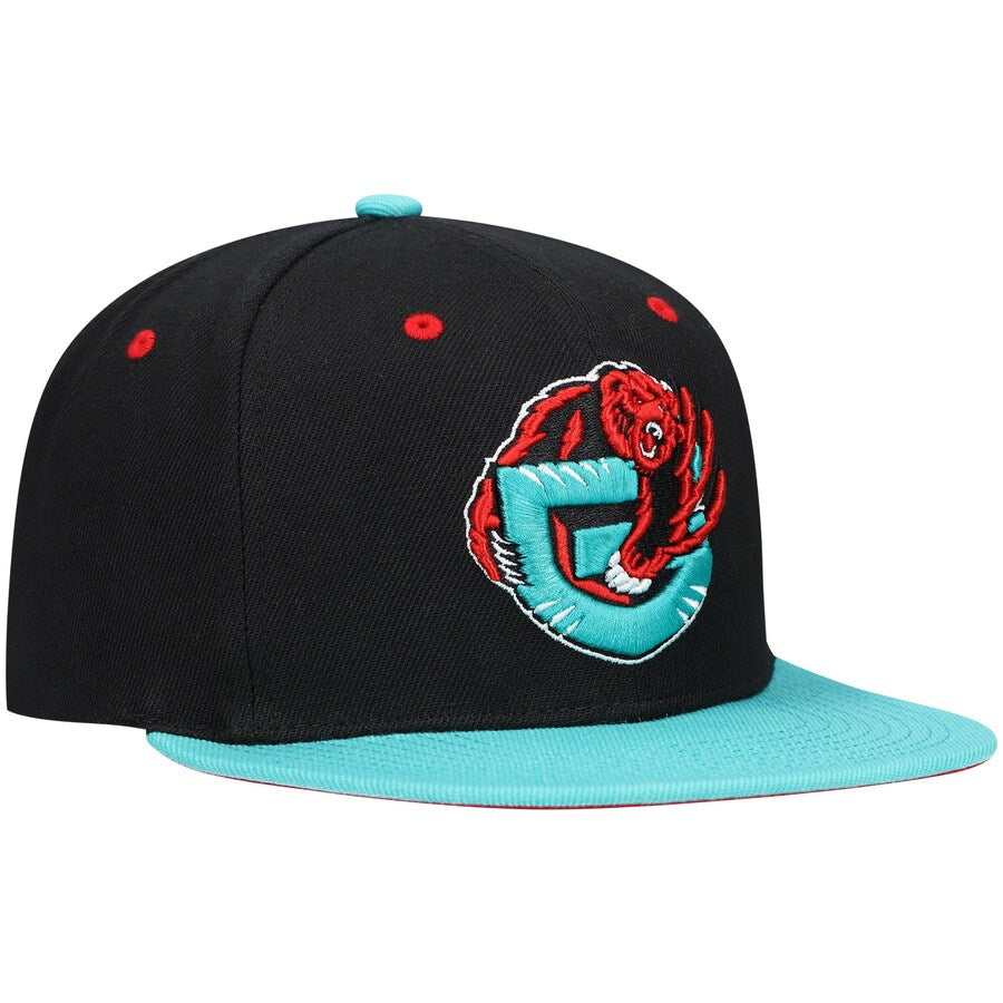 Men's Mitchell & Ness Black/Turquoise Vancouver Grizzlies Hardwood Classics Reload 2.0 Snapback Hat
