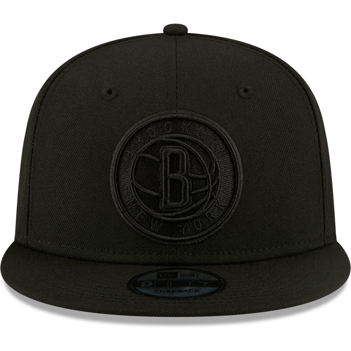 Men's Brooklyn Nets New Era Black On Black Color Pack 9FIFTY Snapback Hat