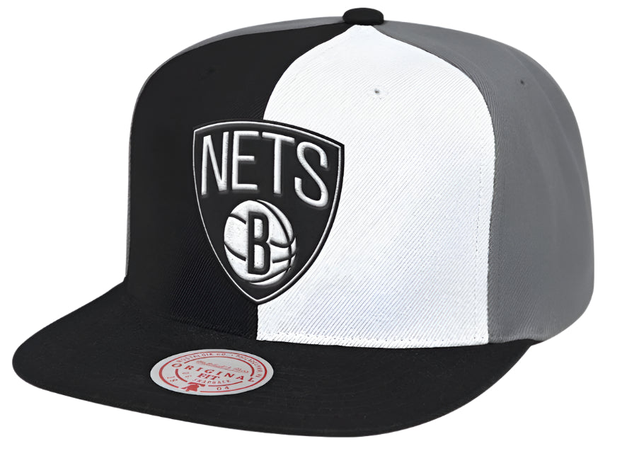 Men's Brooklyn Nets Mitchell & Ness NBA Pinwheel Snapback Hat
