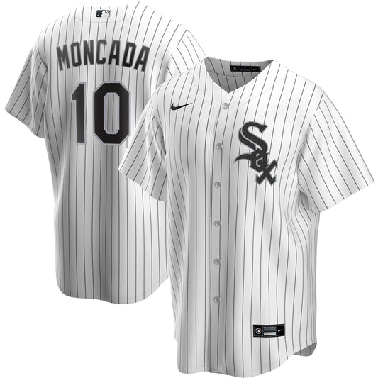 NIKE Men's Yoan Moncada Chicago White Sox White Home Replica Jersey
