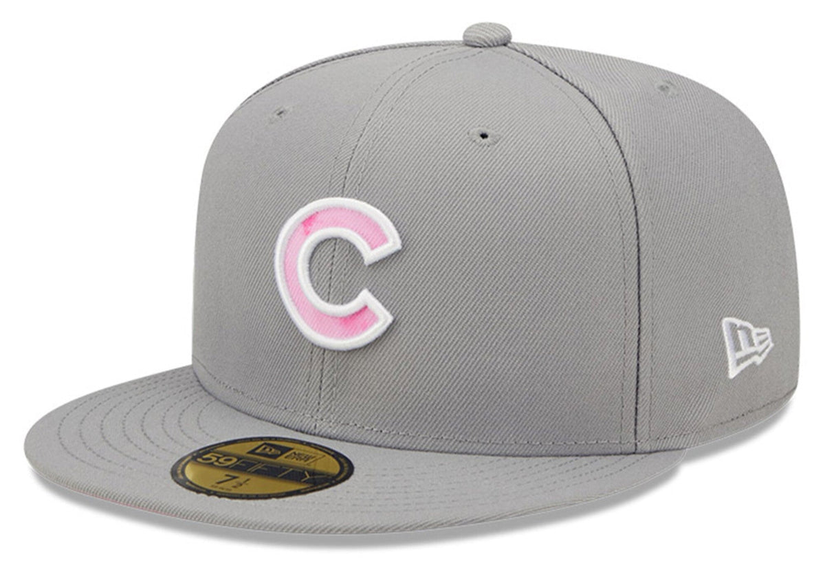 Chicago Cubs 2022 Mother's Day New Era Gray/ Pink Authentic Collection 59FIFTY Fitted Hat