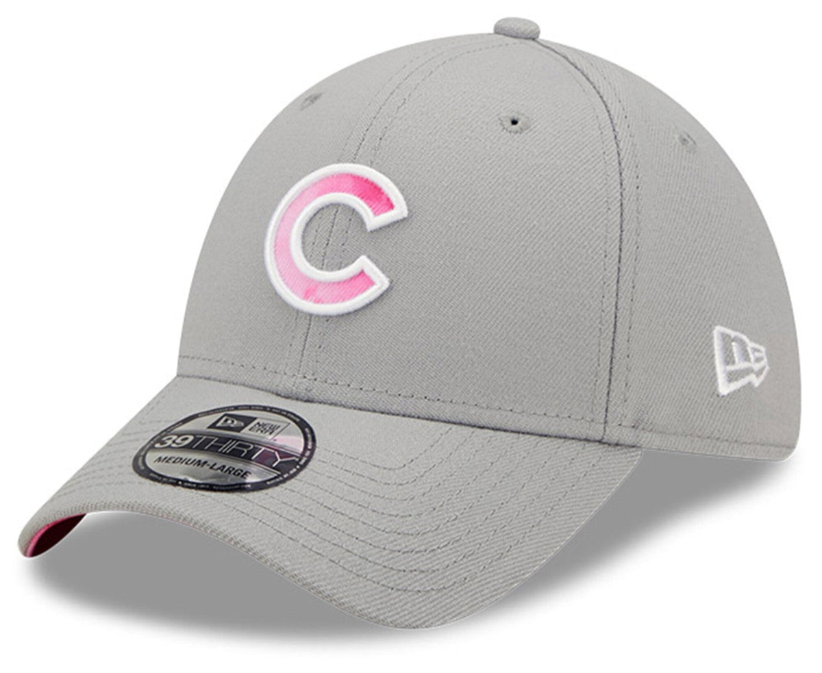 Men's Chicago Cubs New Era Gray/Pink 2022 Mother's Day 39THIRTY Flex Hat