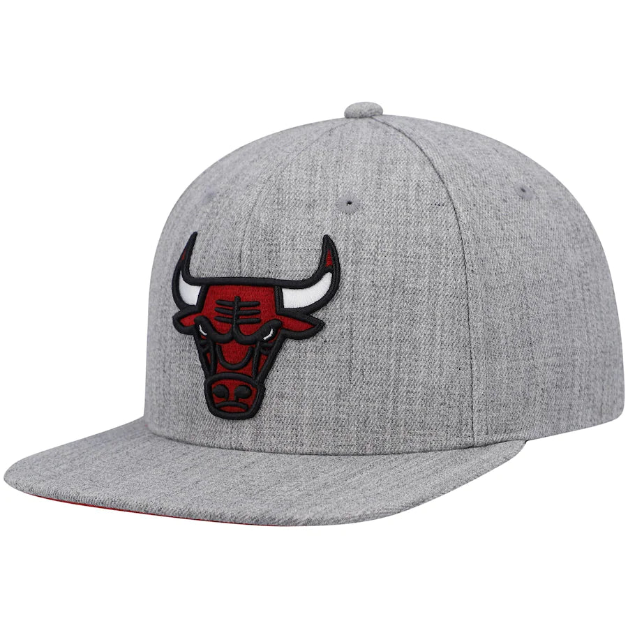 Chicago Bulls Team Heather Gray 2.0 Mitchell & Ness Snapback Hat