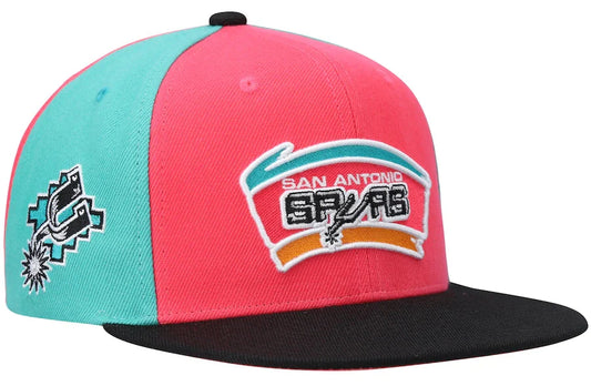 San Antonio Spurs NBA On The Block Mitchell & Ness Snapback Hat