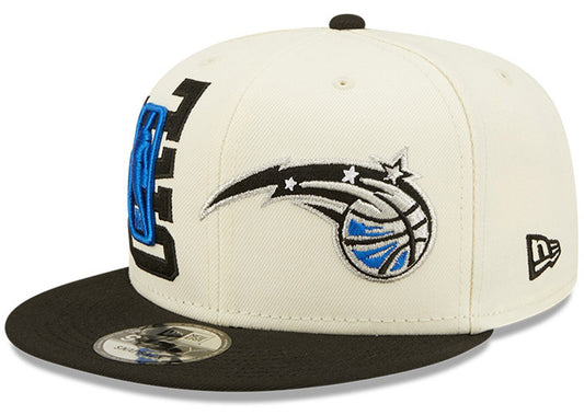 Orlando Magic New Era 2022 NBA Draft 9FIFTY Snapback Adjustable Hat - Cream/Black