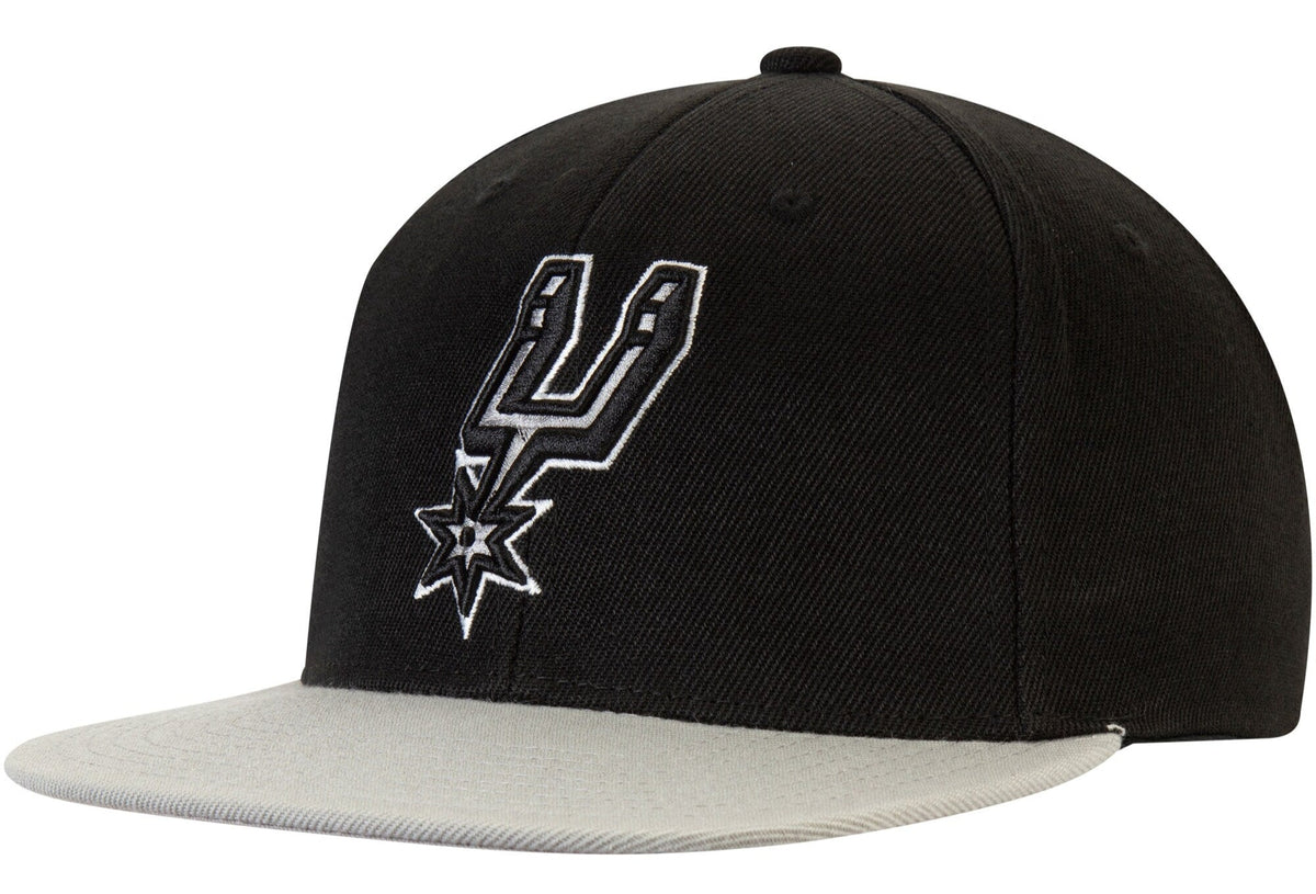 Men's Mitchell & Ness San Antonio Spurs Core 2 Tone Black/Gray Adjustable Snapback Hat