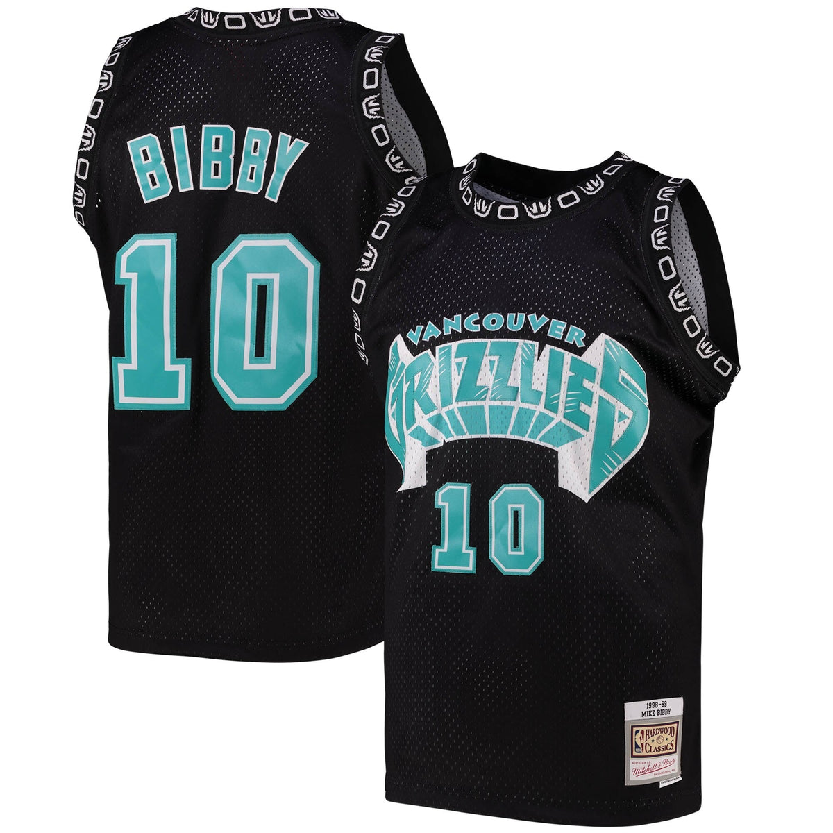 Men's Vancouver Grizzlies Mike Bibby Black Swingman Jersey by Mitchell & Ness